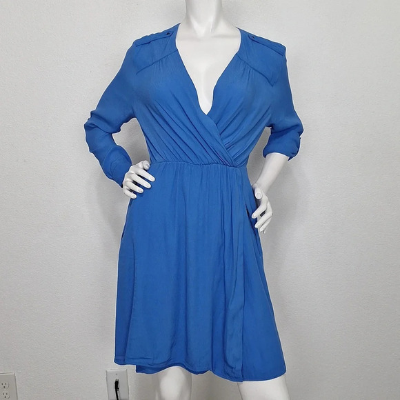 Maeve Anthropologie Lene Crepe Faux Wrap Dress Size XS - Picture 2 of 11